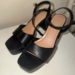 Elegant Black Women's Block Heels
